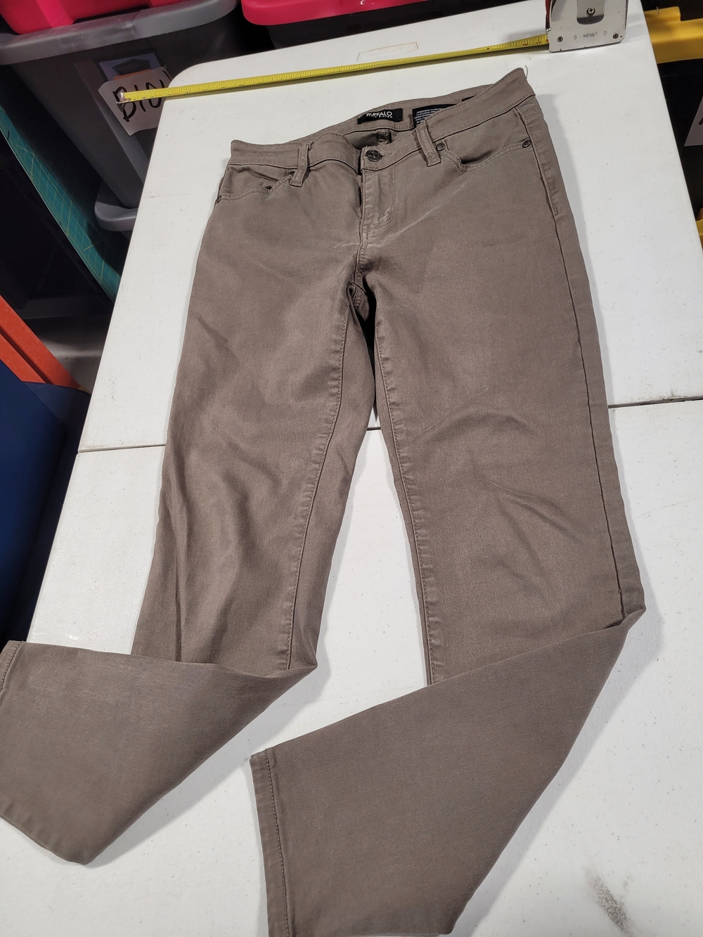 Buffalo David Bitton Straight Leg Jeans in Taupe